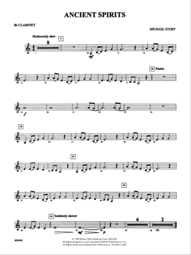 Ancient Spirits: 1st B-flat Clarinet