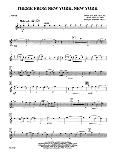 New York, New York, Theme from: Flute