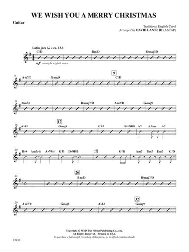 We Wish You A Merry Christmas: Guitar