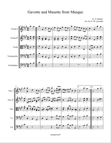 Gavotte and Musette from Masque