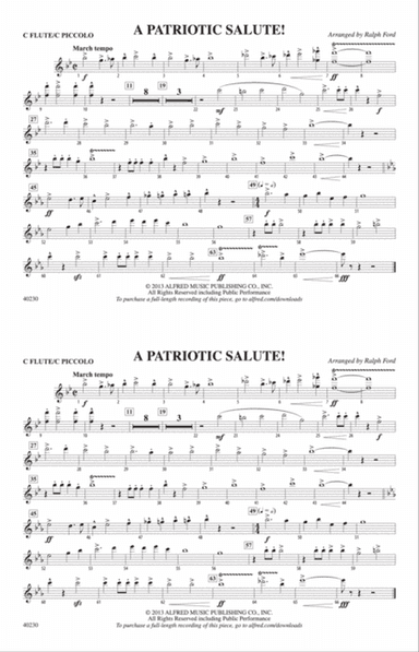 A Patriotic Salute!: Flute