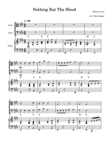 Nothing But The Blood (Viola and Cello Duet with Piano)