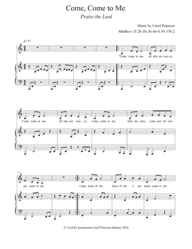 Come, Come to Me (Praise the Lord)
