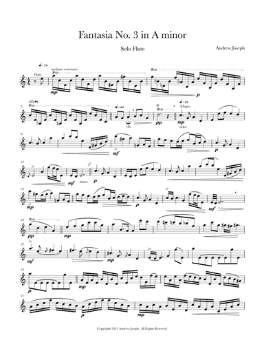 Fantasia No. 3 in A Minor