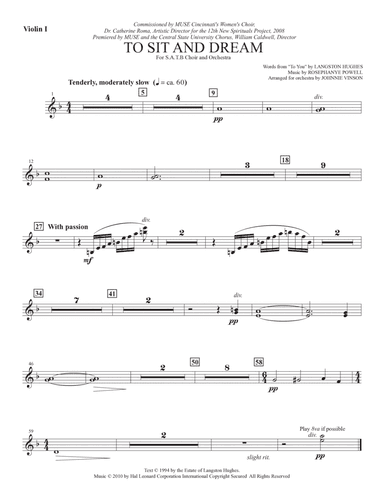 To Sit And Dream - Violin 1