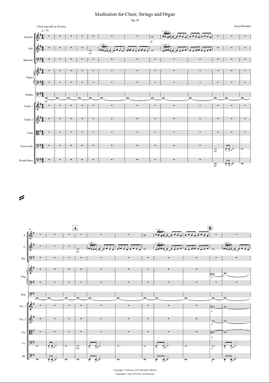 Meditation for Choir, Strings and Organ