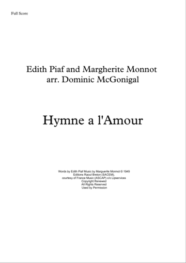 Hymne A L'amour
