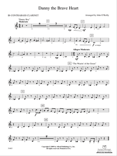 Danny the Brave Heart: (wp) B-flat Contrabass Clarinet