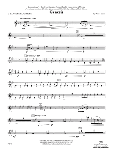 Genesis: E-flat Baritone Saxophone