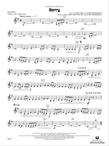 Sorry: (wp) E-flat Tuba T.C.