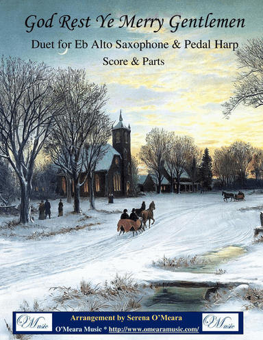 God Rest Ye Merry, Gentlemen, Duet for Eb Alto Saxophone & Pedal Harp
