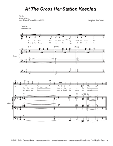 At The Cross Her Station Keeping (Unison choir)