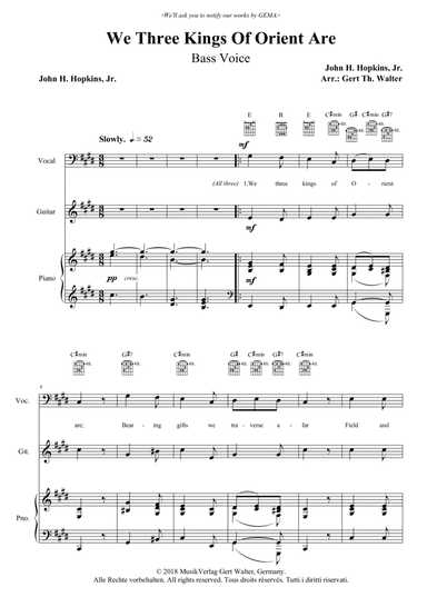 We Three Kings Of Orient Are