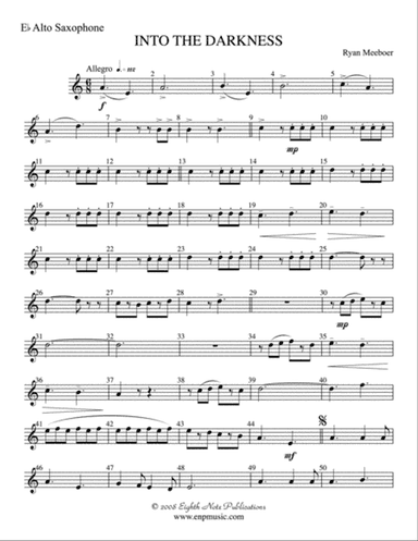 Into the Darkness: E-flat Alto Saxophone