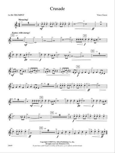 Crusade: 1st B-flat Trumpet