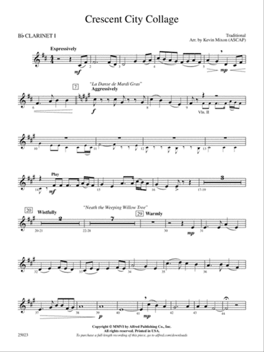Crescent City Collage: 1st B-flat Clarinet