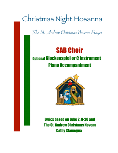 Christmas Night Hosanna (The St. Andrew Christmas Novena Prayer) (SAB, Piano, Opt. Glock. or C Ins.)