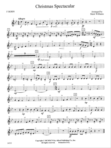 Christmas Spectacular: 1st F Horn