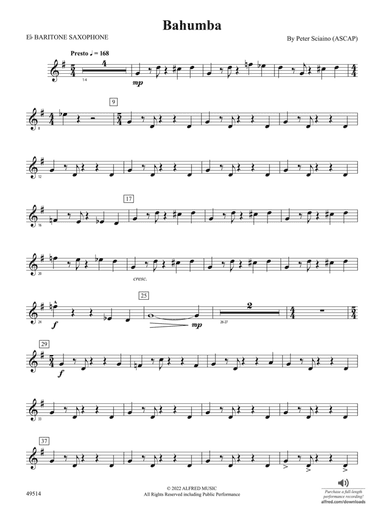 Bahumba: E-flat Baritone Saxophone