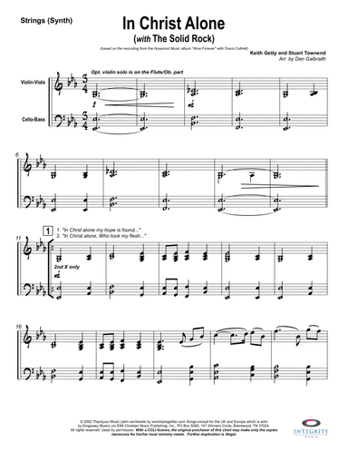 In Christ Alone (with "The Solid Rock") - String Reduction (Synthesizer)