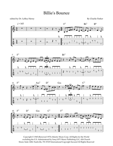 Billie's Bounce (bill's Bounce)