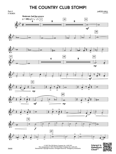 The Country Club Stomp!: Part 4 - F Horn