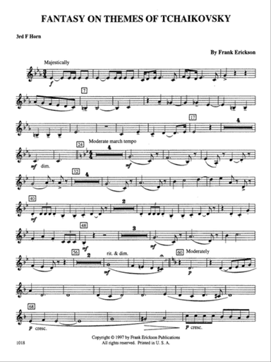 Fantasy on Themes from Tchaikovsky: 3rd F Horn