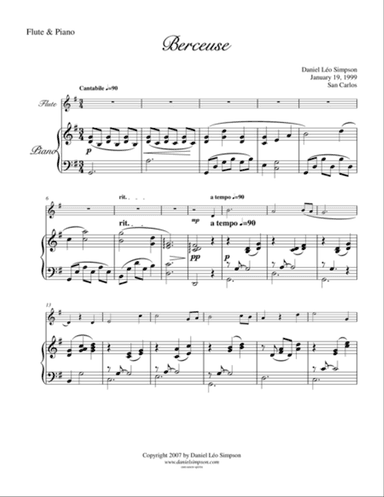 Berceuse for Flute & Piano