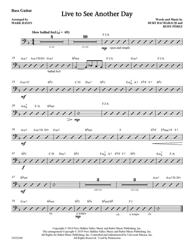 Live to See Another Day (arr. Mark Hayes) - Bass