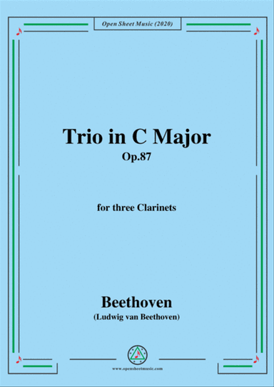 Beethoven-Trio in C Major,Op.87,for three Clarinets