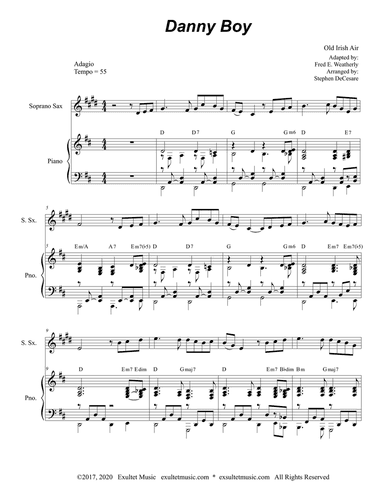 Danny Boy (for Soprano Saxophone and Piano)