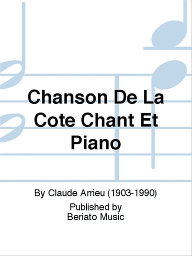 Chanson De La Cote Chant Et Piano
