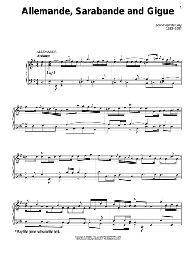 Allemande, Sarabande And Gigue