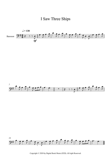 I Saw Three Ships (Bassoon)