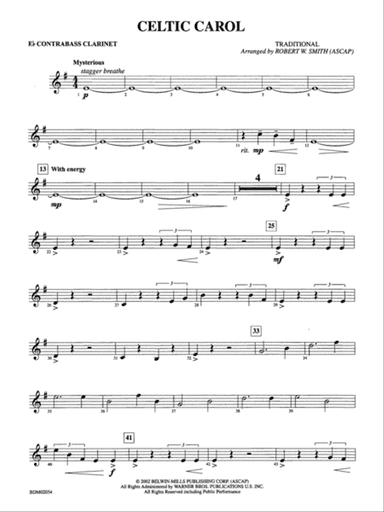 Celtic Carol: B-flat Contrabass Clarinet