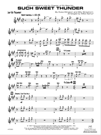 Such Sweet Thunder: 1st B-flat Trumpet