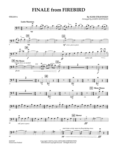 Finale from Firebird (arr. Jamin Hoffman) - Cello A
