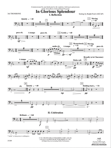 In Glorious Splendour: 3rd Trombone