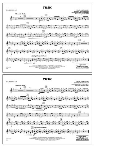 Tusk (arr. Matt Conaway) - Eb Baritone Sax