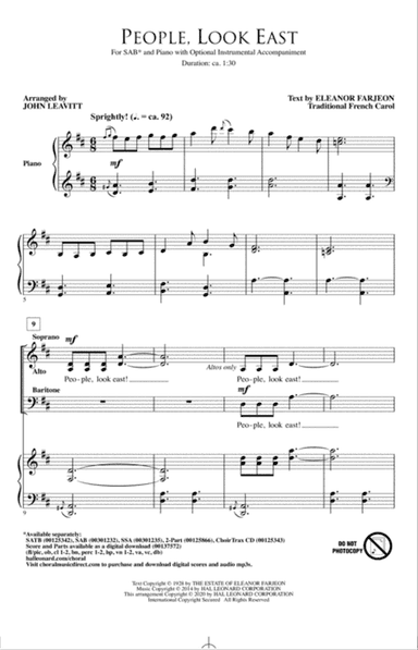 People, Look East (arr. John Leavitt)