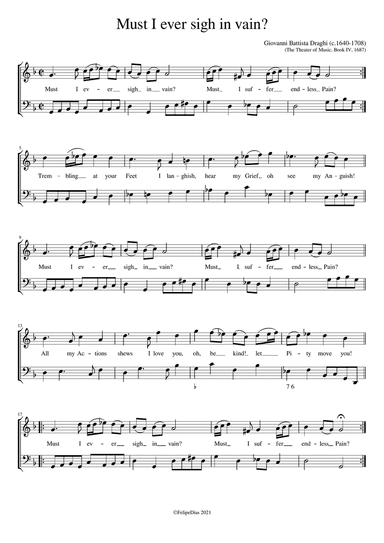 Must I ever sigh in vain