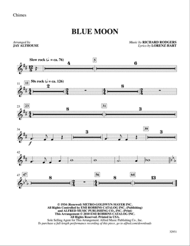 Blue Moon: 1st Percussion