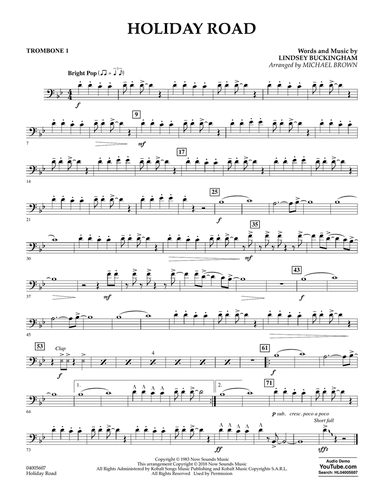 Holiday Road (from National Lampoon's Vacation) (arr. Michael Brown) - Trombone 1