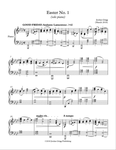 Easter No 1 (solo piano)