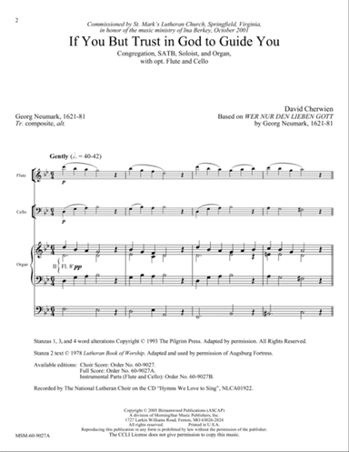 If You But Trust in God to Guide You (Full Score)