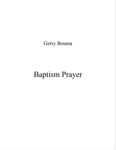 Baptism Prayer