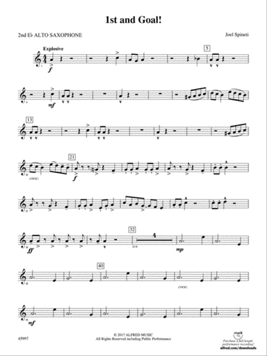 1st and Goal: 2nd E-flat Alto Saxophone