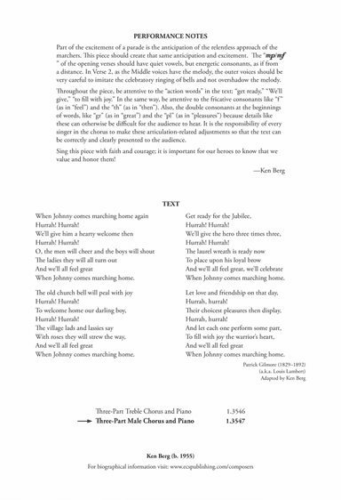 Johnny Comes Marching (Downloadable)