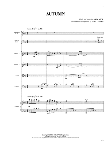 Autumn: Score
