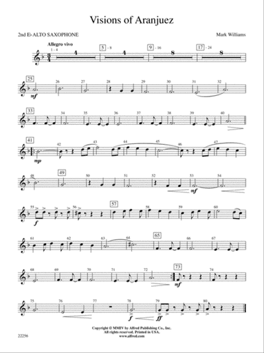 Visions of Aranjuez: 2nd E-flat Alto Saxophone